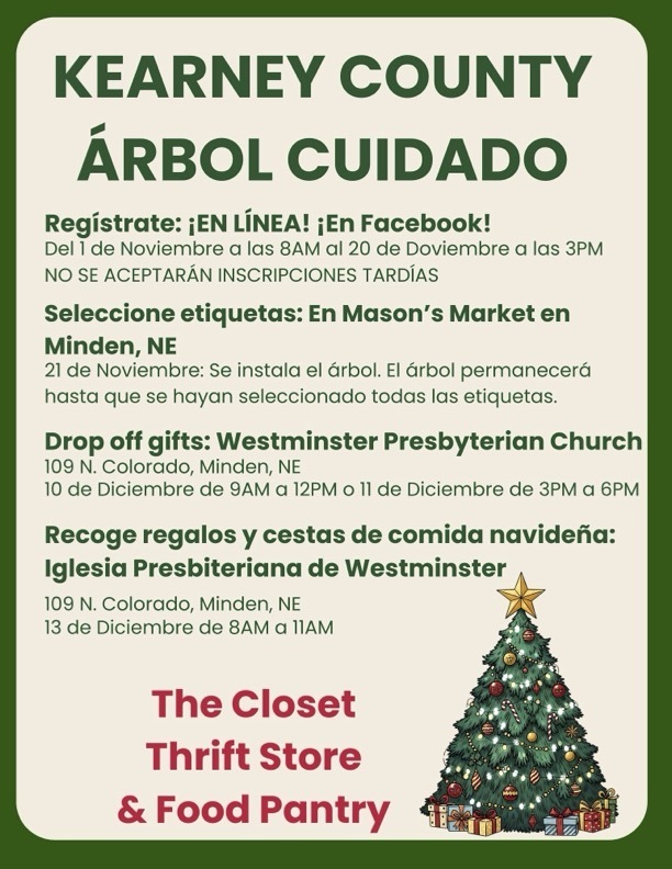 Kearney County Caring Tree Sign-Up.