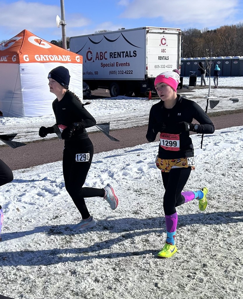 Chloe and Allegra running