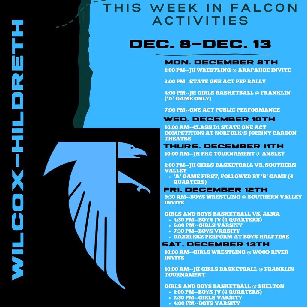 12/8-12/13 Activities