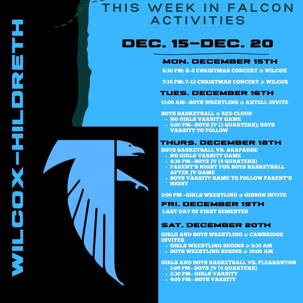 12/15-12/20 Activities
