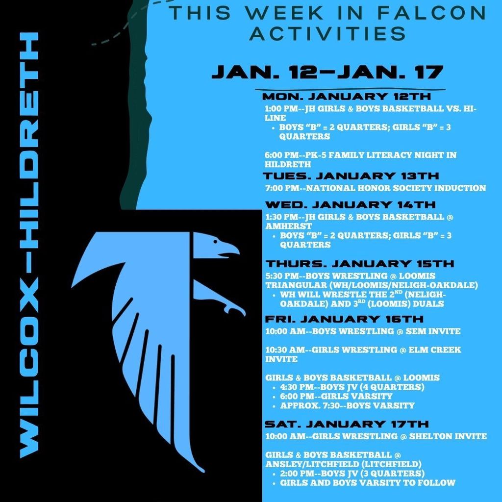 1/12-1/17 Activities
