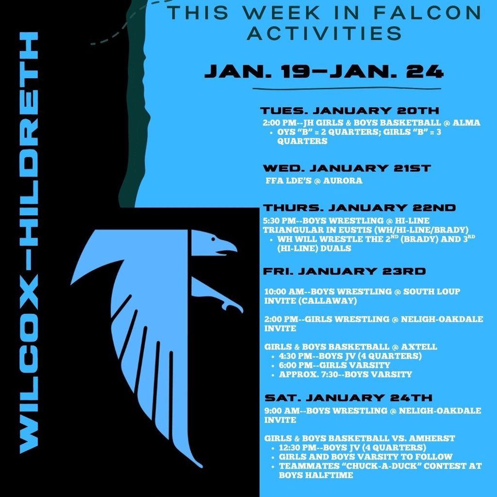 1/19-1/24 Activities