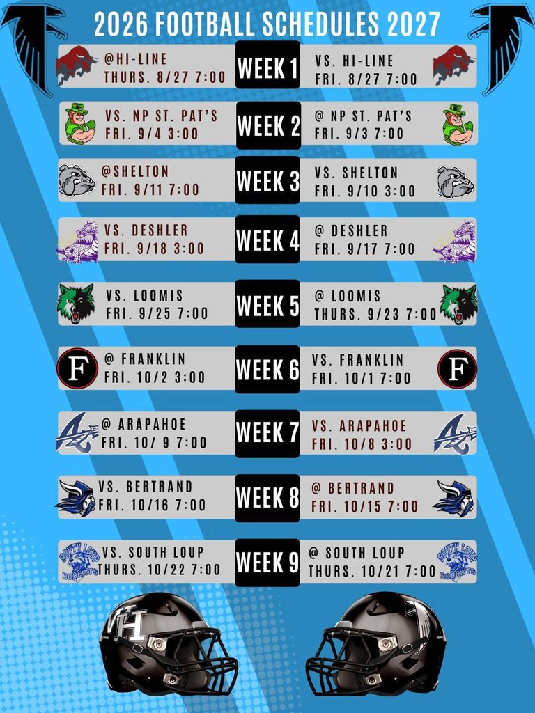 2026-2027 FB Schedule