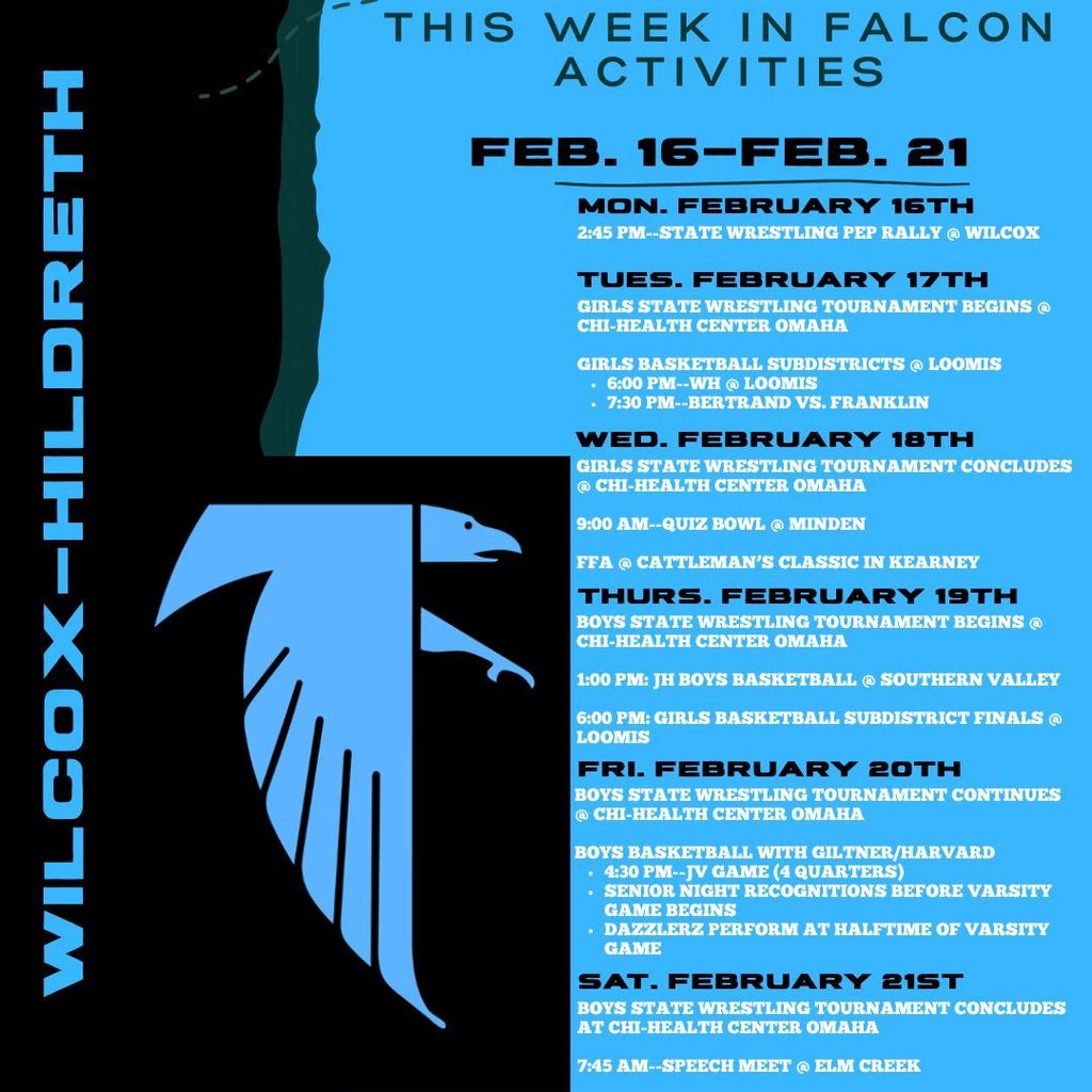 2/16-2/21 Activities