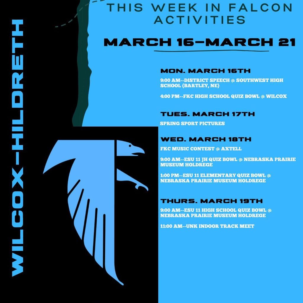 3/16-3/21 Activities