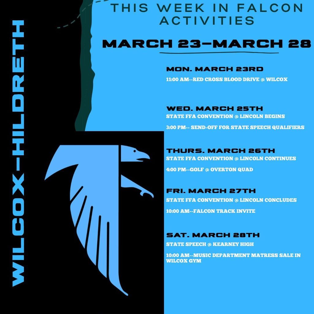 3/23-3/28 Activities