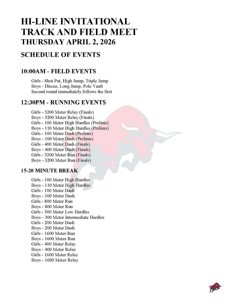 Hi-Line Invite Schedule of Events