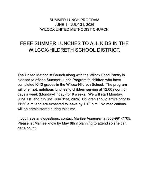 Summer lunch program