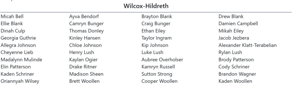 NCSC NSAA Multi-Activity honorees