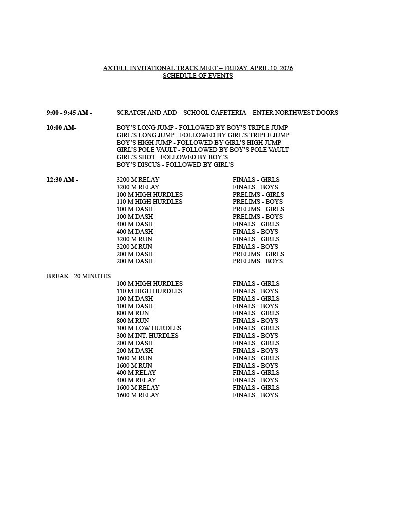Axtell Invite Schedule of Events