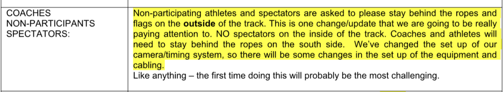 Bertrand track fan guidelines