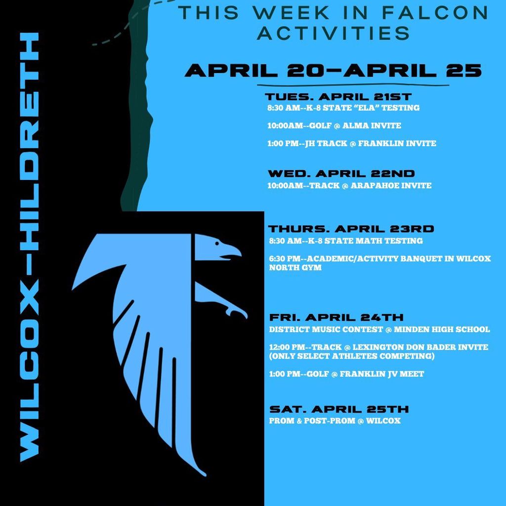 4/20-4/25 Activities