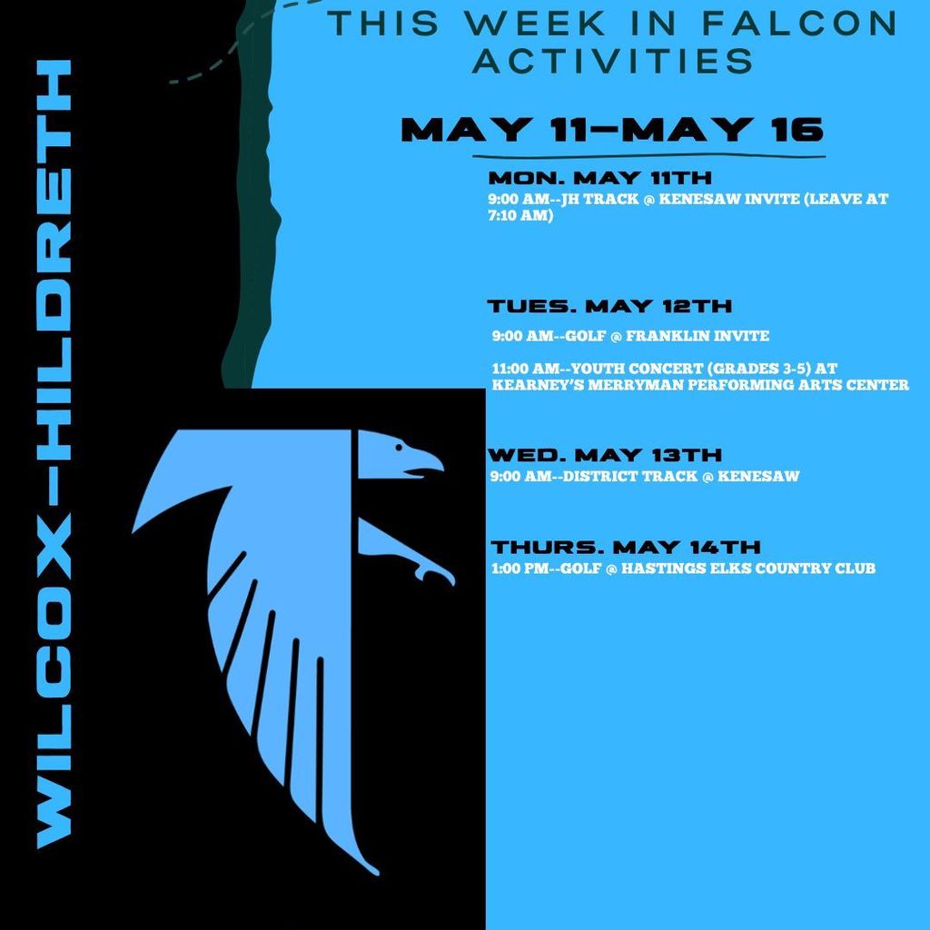 5/11-5/16 Weekly Activities
