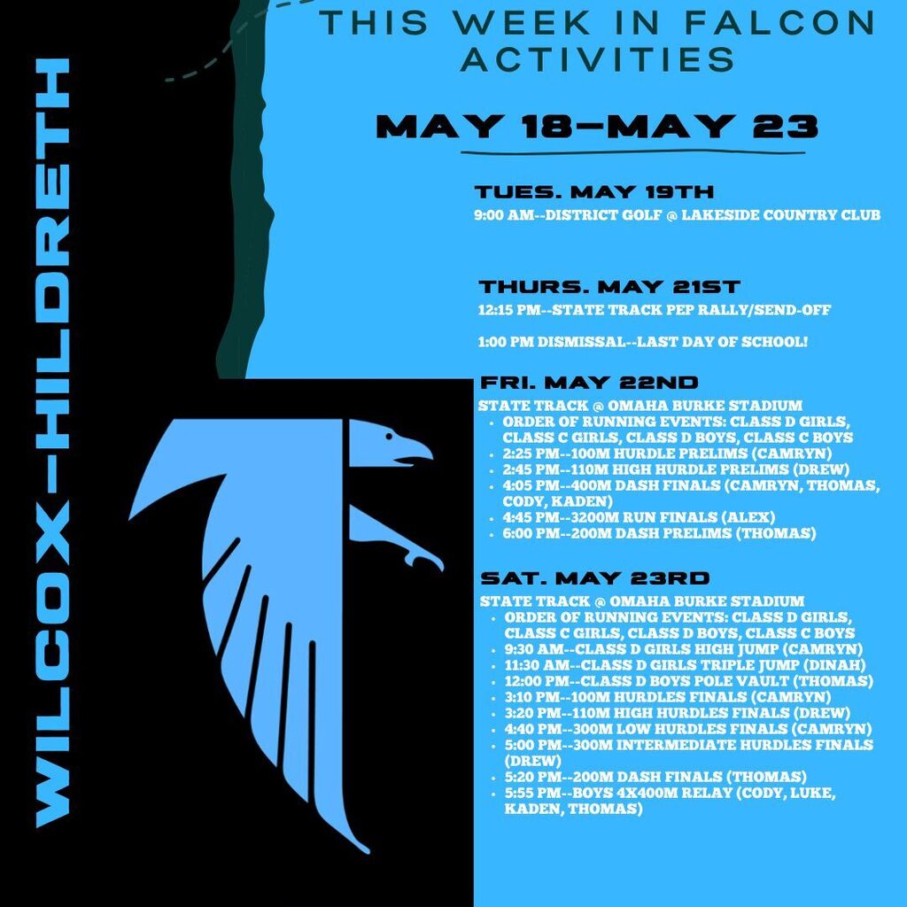 5/18-5/23 Activities