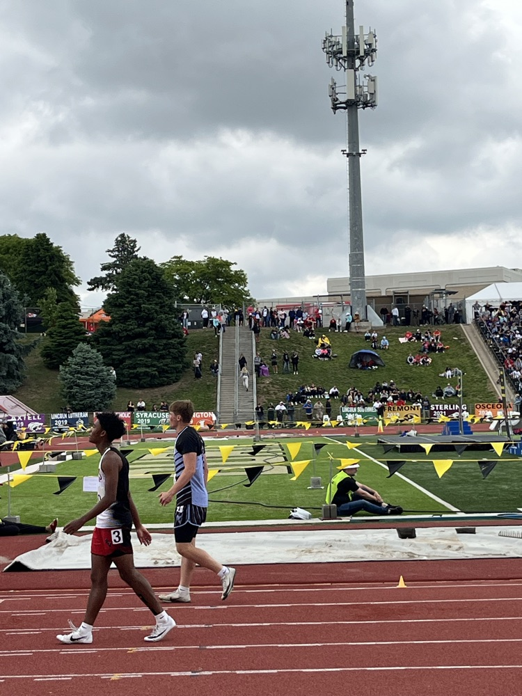 Drew Blank after the 110m high hurdles