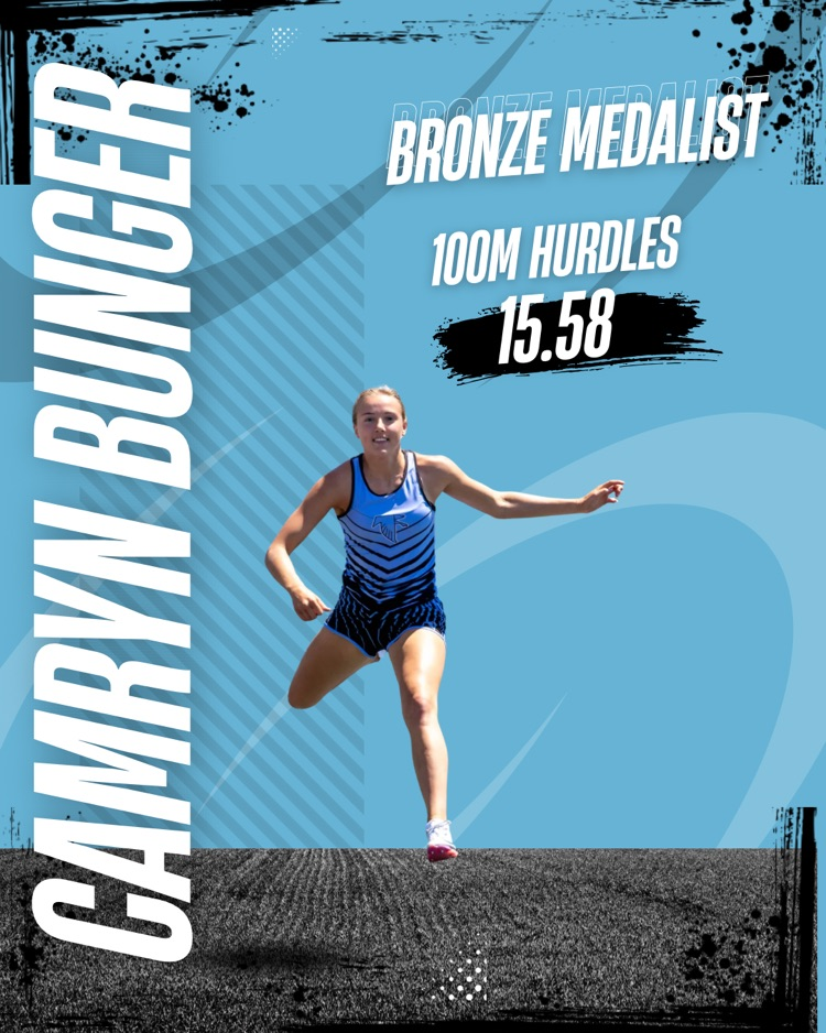 Camryn Bunger 100m hurdle bronze medalist