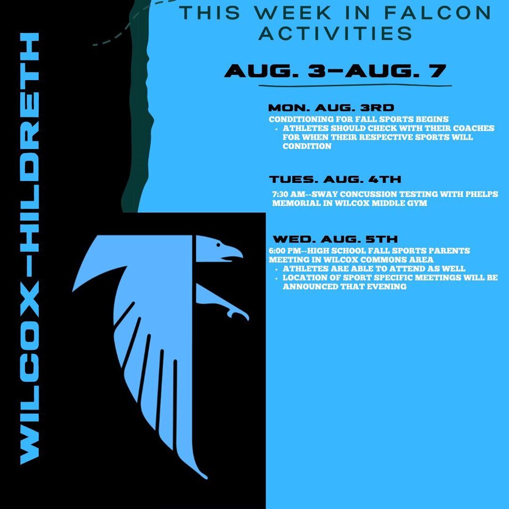 Aug. 3-7 Activities