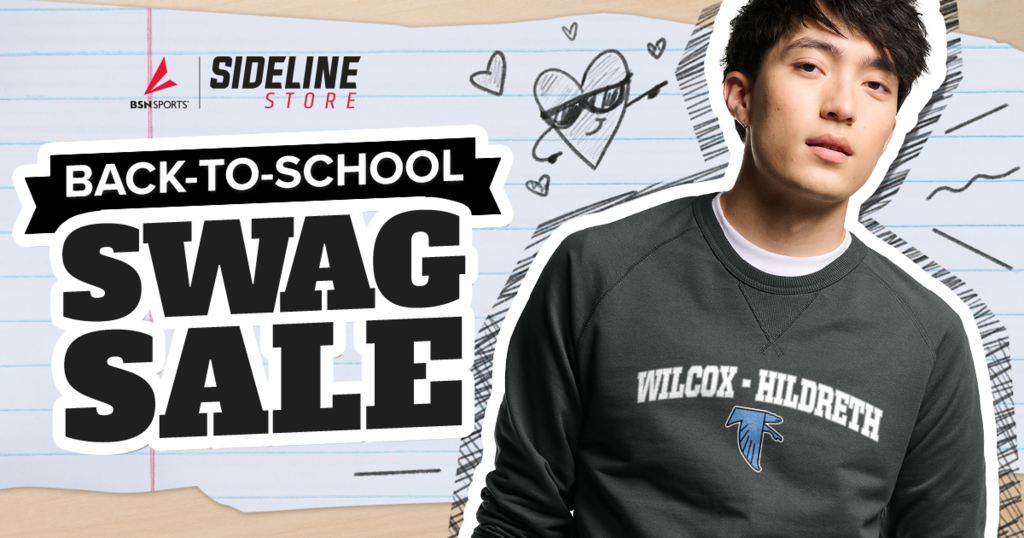 Promotional image for BSN Sideline Store "Back to School Sale"