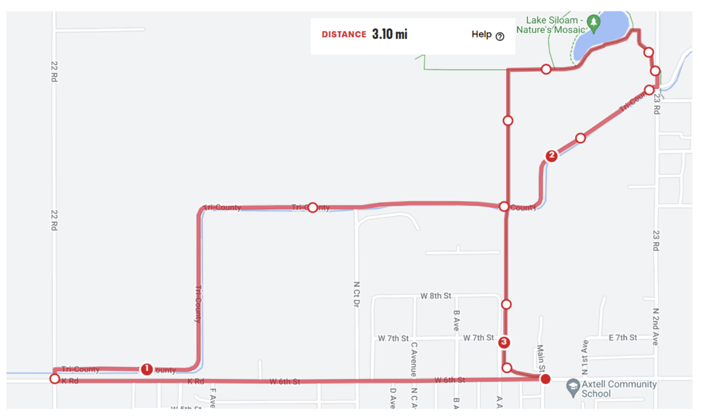 Axtell Quad High School Course Map