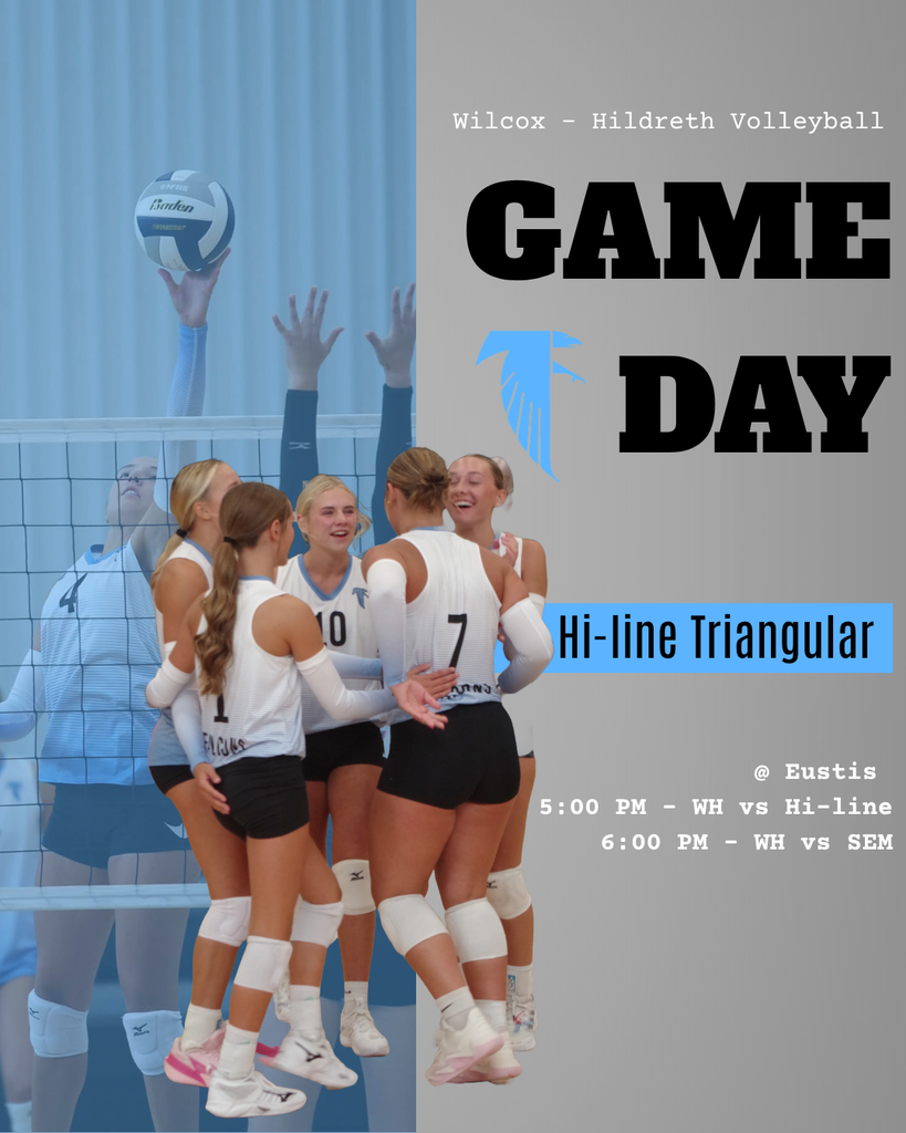 Falcon Volleyball @ Hi-Line Triangular 9/3/26 Information Graphic