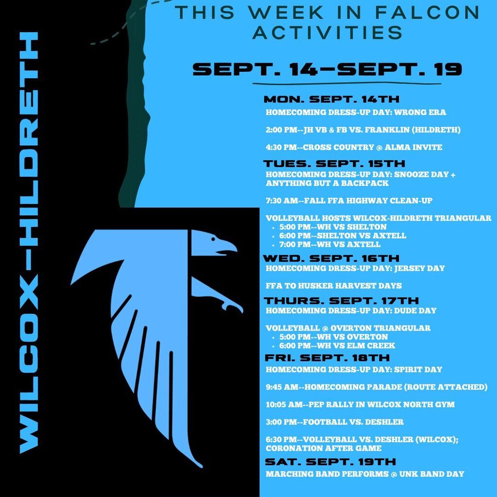 Weekly Activities September 14-19