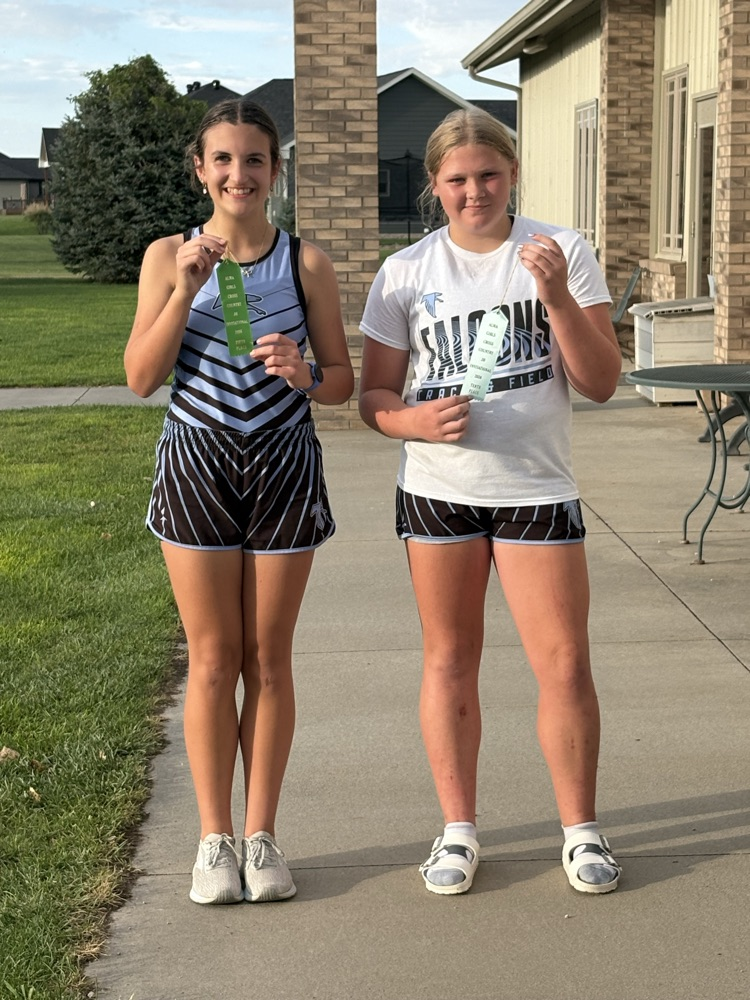 Alma XC Meet Junior High Placers Faith J. and Audrina H.