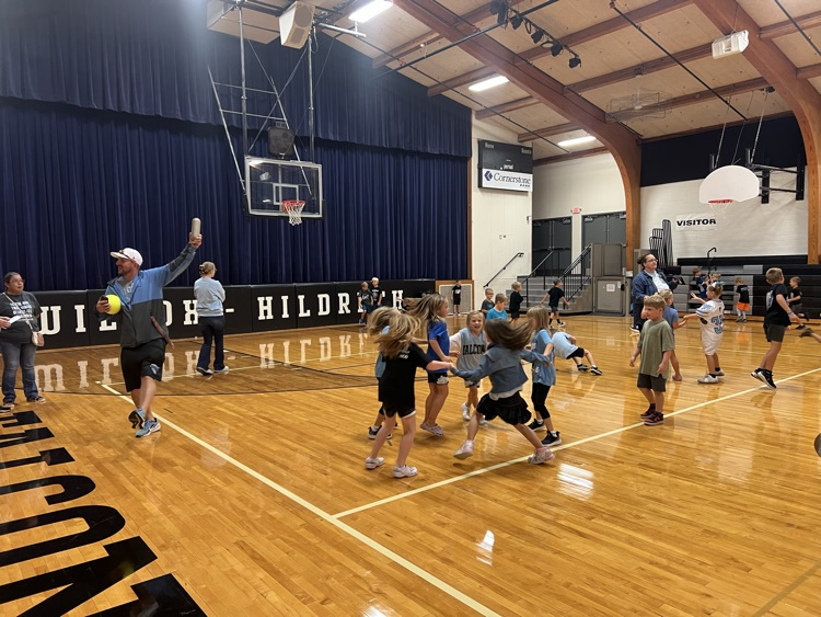 k-2 students dancing in the gym