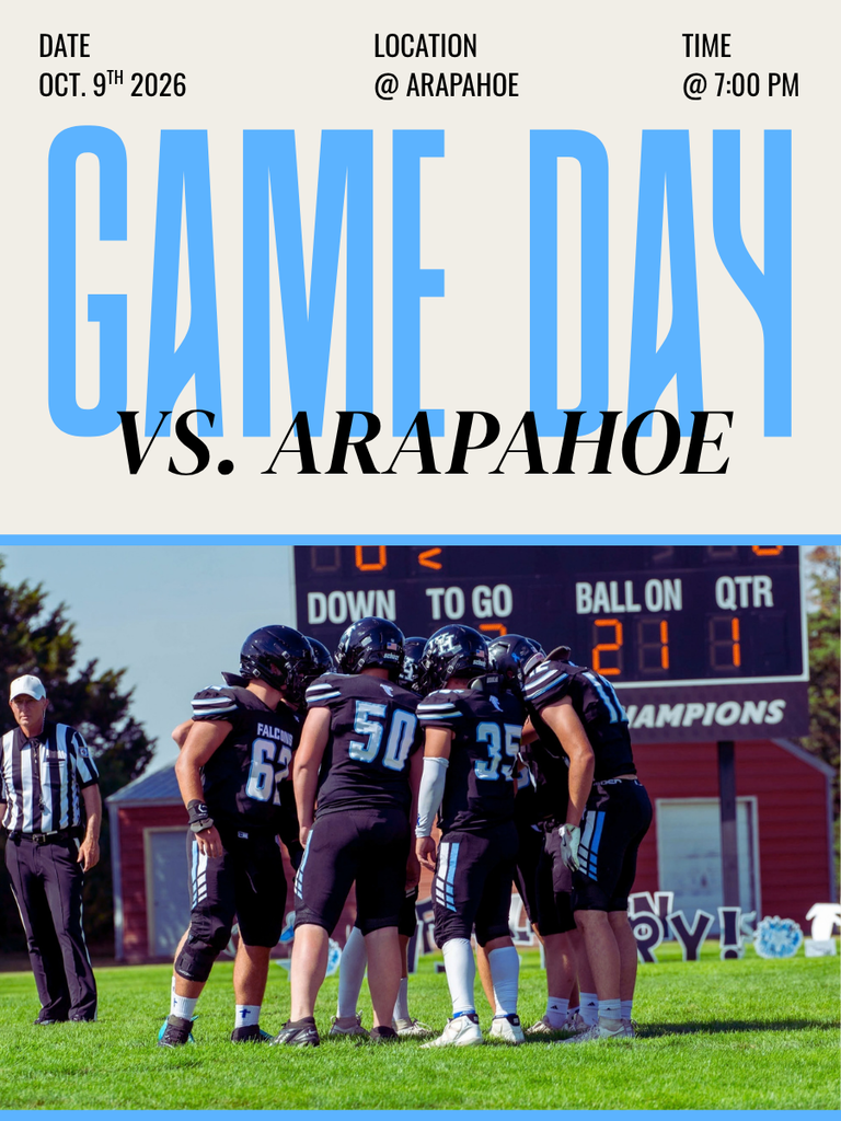 Football @ Arapahoe 10/9 Gameday graphic