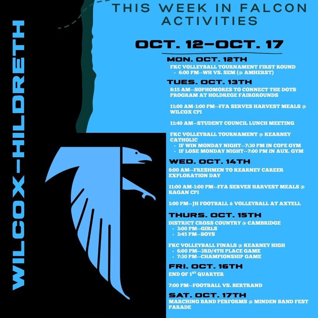 Week of October 12-17 Activities