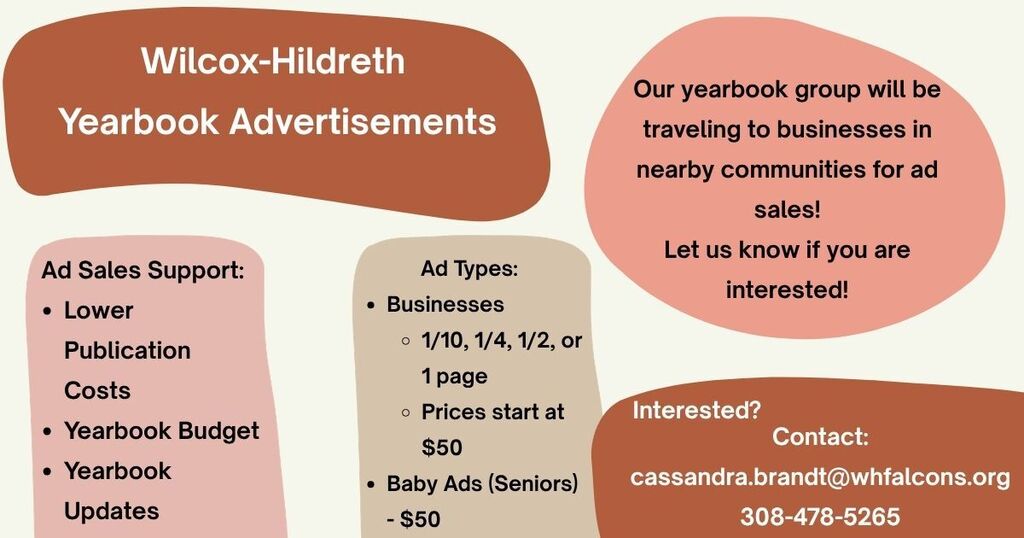 Yearbook advertisment informational post