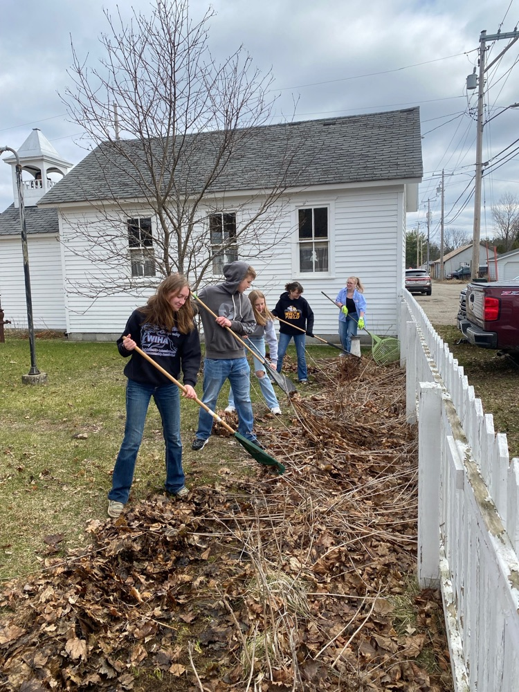 spring cleanup at the Historical Society