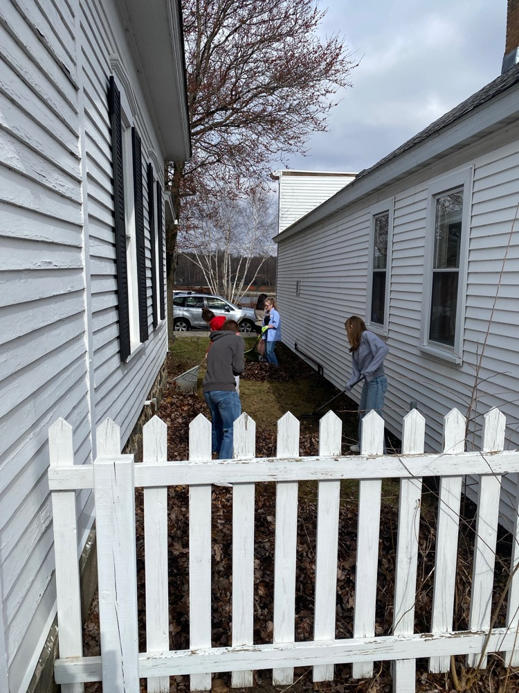 spring cleanup at the Historical Society
