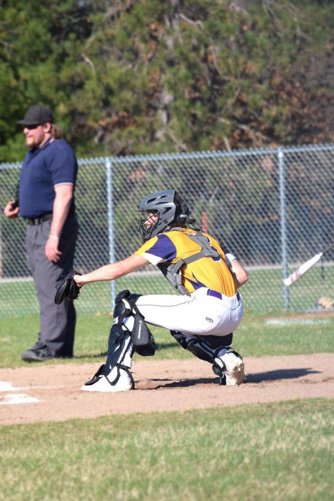 baseball catcher at tri-county game