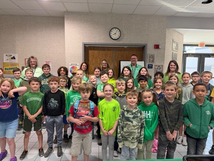 group wearing green for mental health awareness day