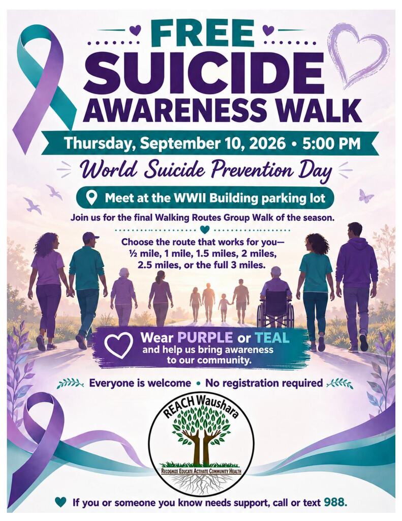 REACH Waushara Suicide Prevention Awareness Walk