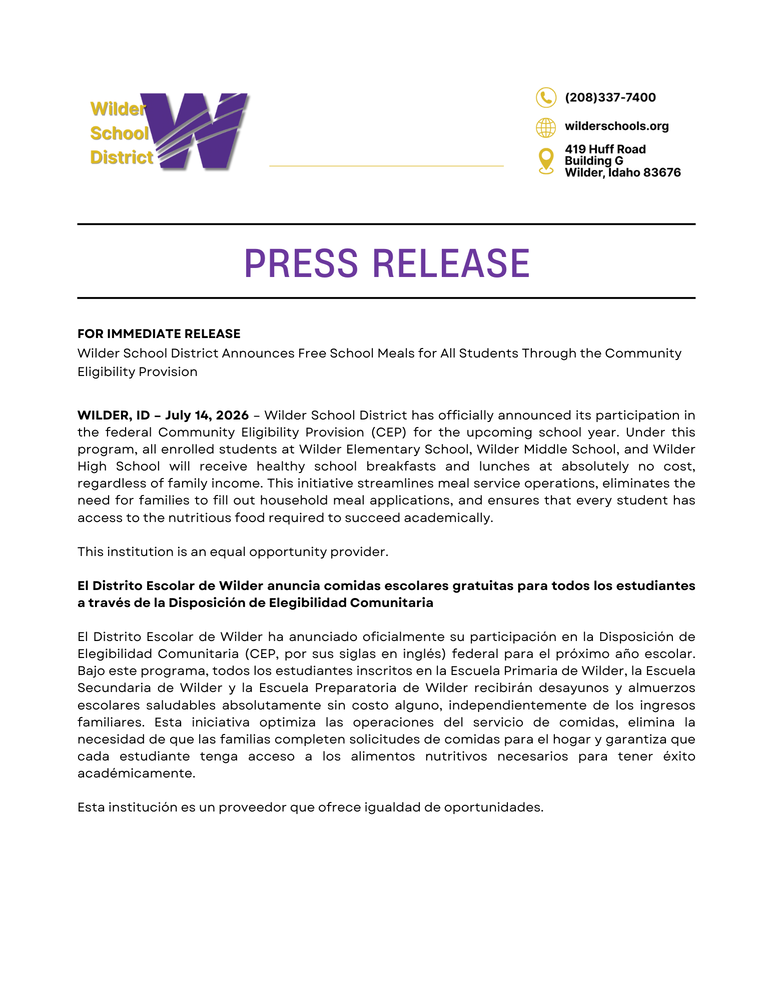 CEP press release 