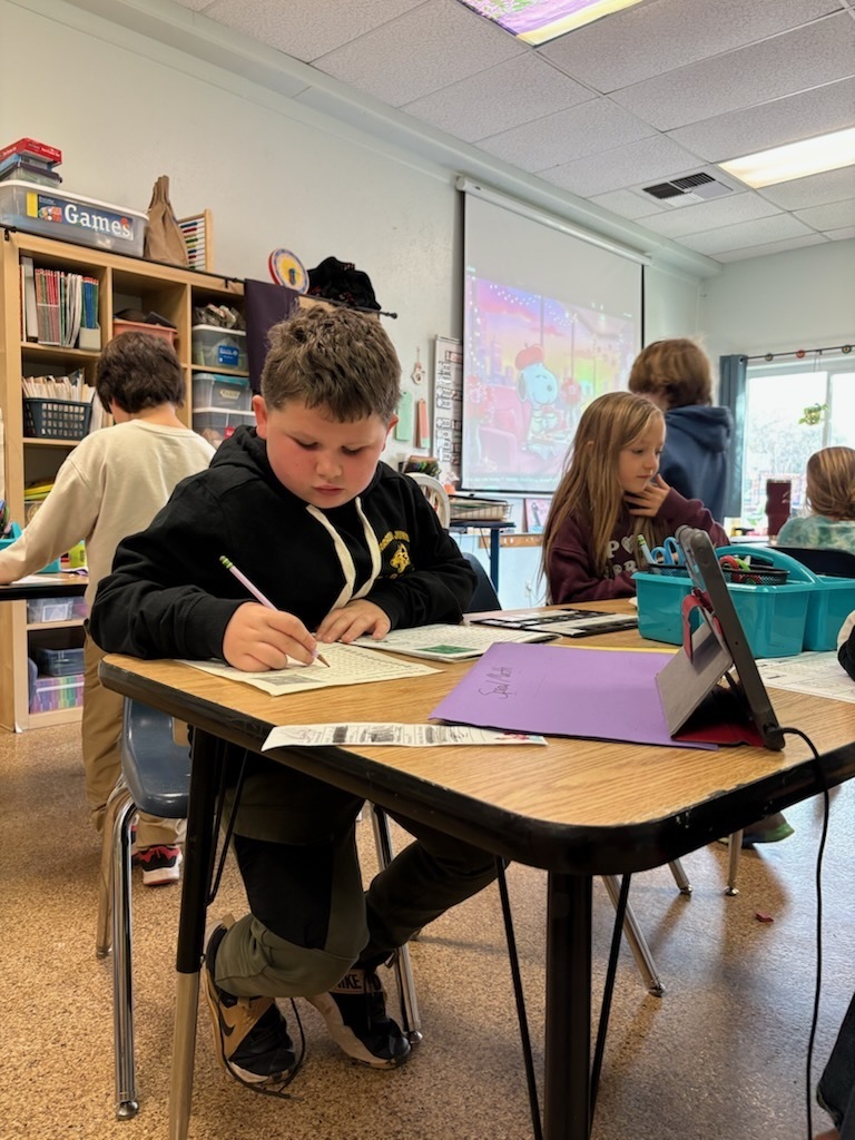 Our students hard at work as they figure out some math!