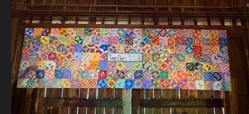 Our Spring Performance banner that all of our students worked together on!