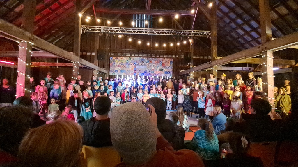 Our entire school performing for our Wildflower community!