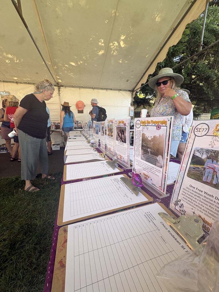 More action at our silent auction table-lead and organized by our community!