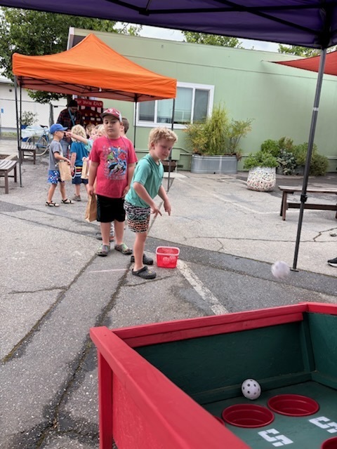 Our students having a blast playing games and hanging out with friends one last time!