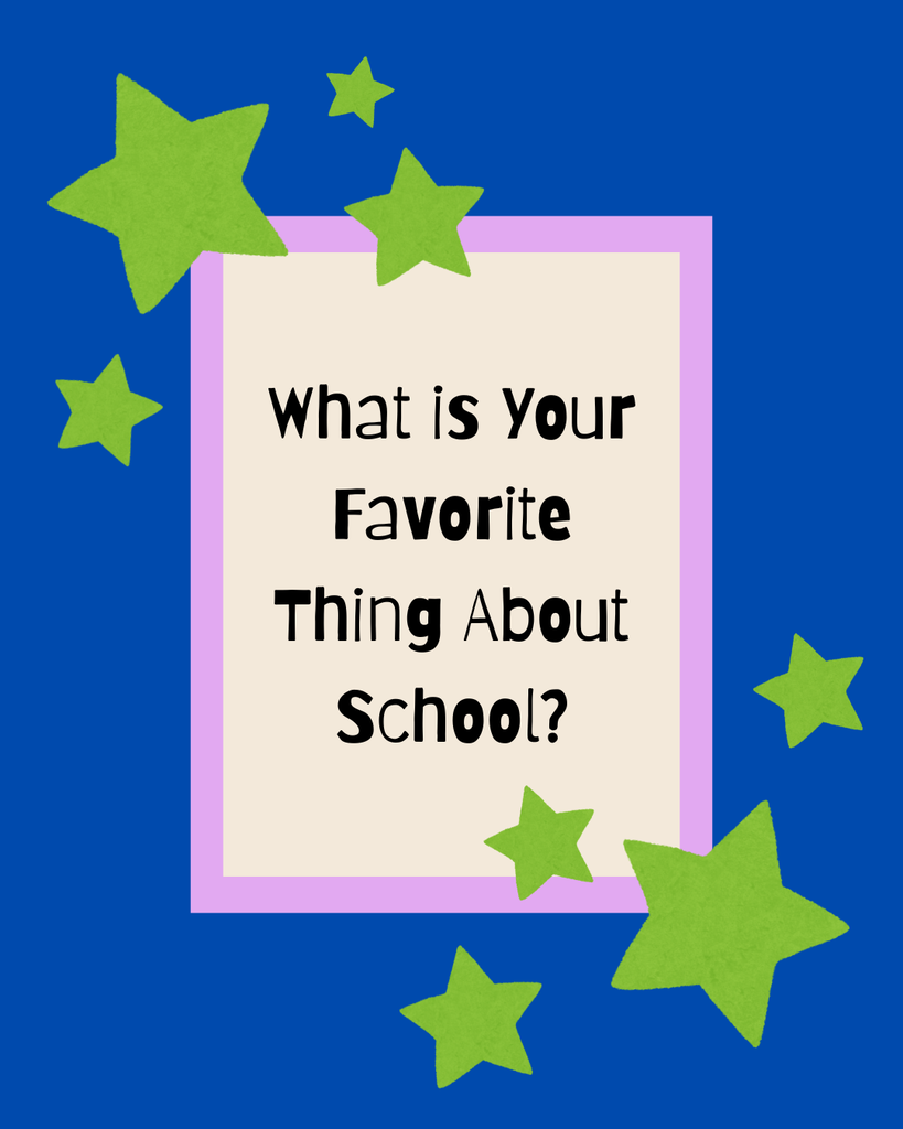 A poster asking our students what their favorite thing about school was this last year!