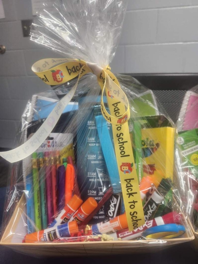 Elementary will have these five gift baskets for raffle. Three are organized for staff and two are organized for students. Tickets will be offered for sale tomorrow, Thursday during elementary testing. Tickets will be $1 for one ticket or $5 for six tickets. Drawing will happen the last week of August.