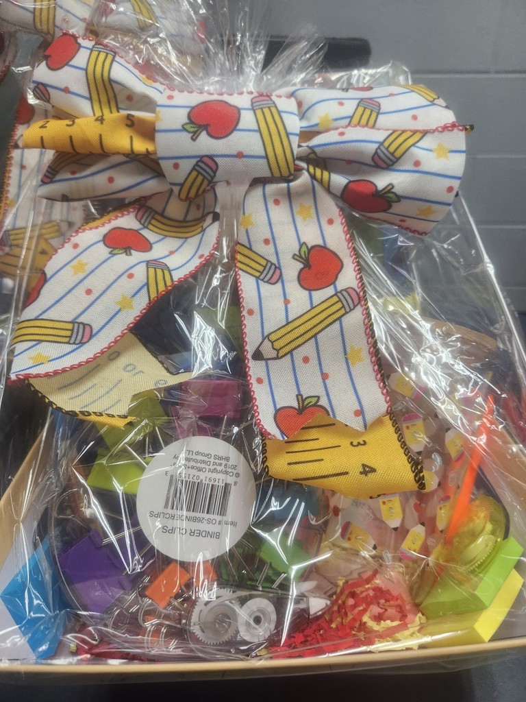 Elementary will have these five gift baskets for raffle. Three are organized for staff and two are organized for students. Tickets will be offered for sale tomorrow, Thursday during elementary testing. Tickets will be $1 for one ticket or $5 for six tickets. Drawing will happen the last week of August.