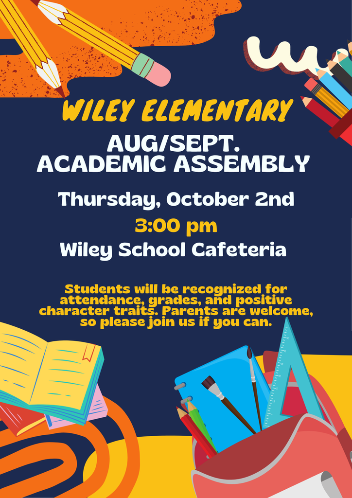 Please join us this Thursday, October 2nd at 3:00 pm in the cafeteria for our first Academic Assembly of the 25-26 school year. 