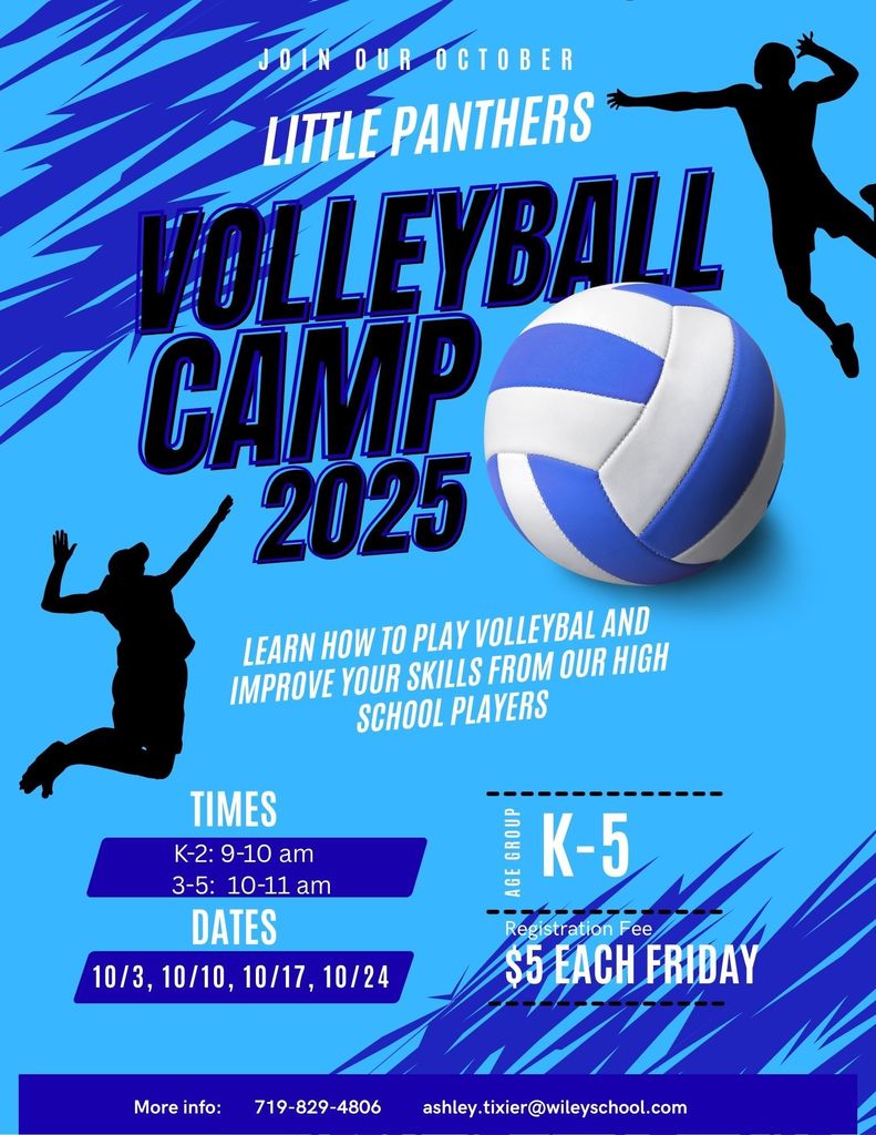 Calling all K-5th grade students that would be interested in working with our high school volleyball players and learning skills to enhance their game. The first camp will be held this Friday, October 3rd. Hope to see you there.