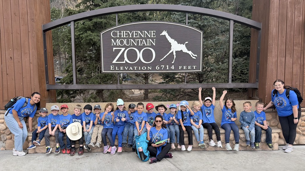 On Thursday, April 9th Kindergarten students along with Miss Barnes, Mrs. Bekka, and Miss Kyra visited the Cheyenne Mountain Zoo. The students did a great job and loved every minute of it. Thank you student for your outstanding behavior. A special shout out to the staff that made this trip happen. 