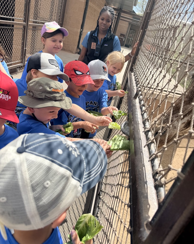 On Thursday, April 9th Kindergarten students along with Miss Barnes, Mrs. Bekka, and Miss Kyra visited the Cheyenne Mountain Zoo. The students did a great job and loved every minute of it. Thank you student for your outstanding behavior. A special shout out to the staff that made this trip happen. 
