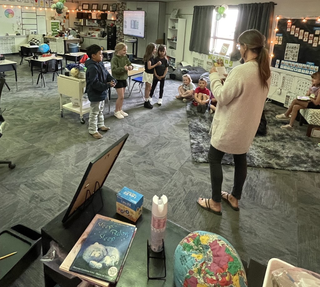 1st graders in Ms. Fort's classroom were acting out a short story today in class when I stopped by. There are great things happening in the classrooms daily. It makes learning even more fun when the teacher becomes a character. To the students and Ms. Fort, Great Job!