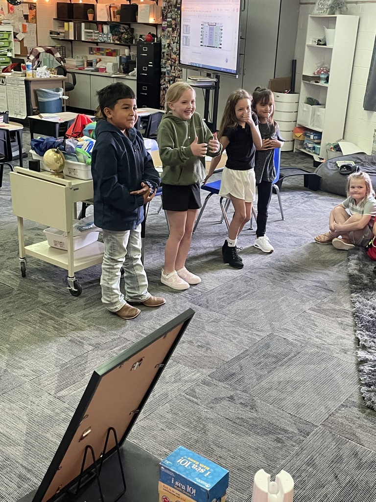 1st graders in Ms. Fort's classroom were acting out a short story today in class when I stopped by. There are great things happening in the classrooms daily. It makes learning even more fun when the teacher becomes a character. To the students and Ms. Fort, Great Job!